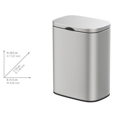 WENKO 25336100 - Coș SARE, 21,5 x 29,5 cm, argintiu