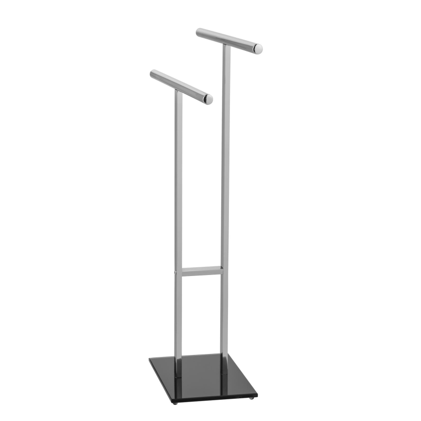 WENKO 25389100 - Suport pentru prosoape LAVA, 50x81,5 cm, inox/argintiu/negru