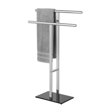 WENKO 25389100 - Suport pentru prosoape LAVA, 50x81,5 cm, inox/argintiu/negru