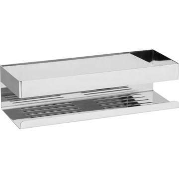 WENKO 25413100-Poliță TURBO-LOC GENOVA SHINE 30x10,5 cm argintie