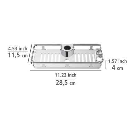 WENKO 25490100 - Poliță LIBERTÀ 28,5 x 11,5 cm, crom lucios