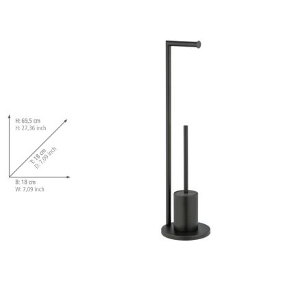 WENKO 25675100 - Set pentru WC FERLA, 18 x 69,5 cm, negru