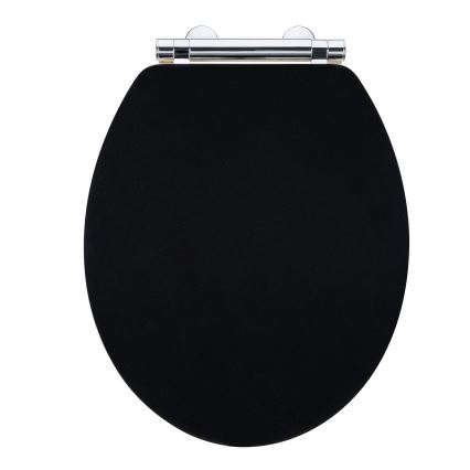 WENKO 25772100 - Capac WC BAMBUZA 37x44 cm negru/maro/crom lucios