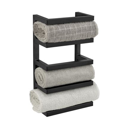 WENKO 25780100 - Suport pentru prosoape FONDIRO 24x42 cm negru