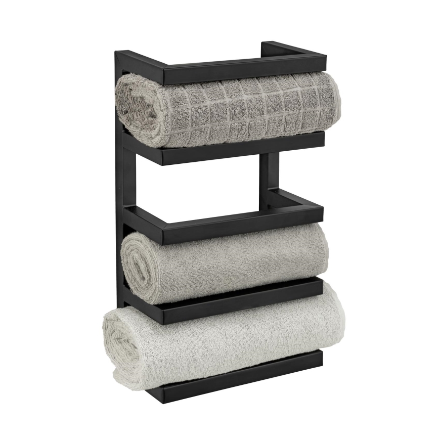 WENKO 25780100 - Suport pentru prosoape FONDIRO 24x42 cm negru