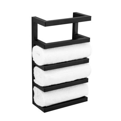 WENKO 25780100 - Suport pentru prosoape FONDIRO 24x42 cm negru