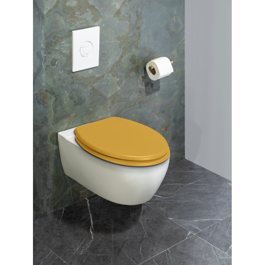 WENKO 25792100 - Capac WC PRIMA 37x41 cm galben/argintiu