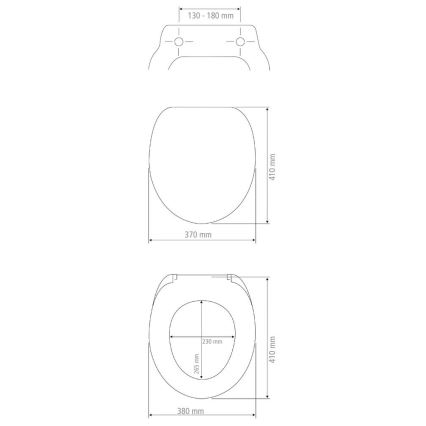 WENKO 25792100 - Capac WC PRIMA 37x41 cm galben/argintiu