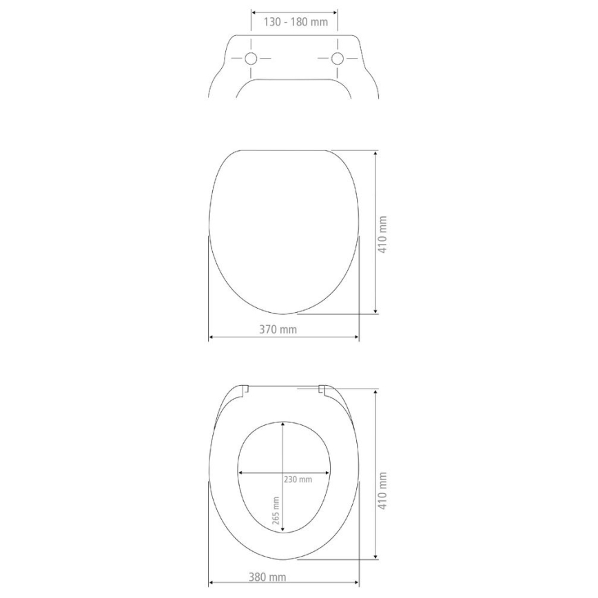 WENKO 25792100 - Capac WC PRIMA 37x41 cm galben/argintiu