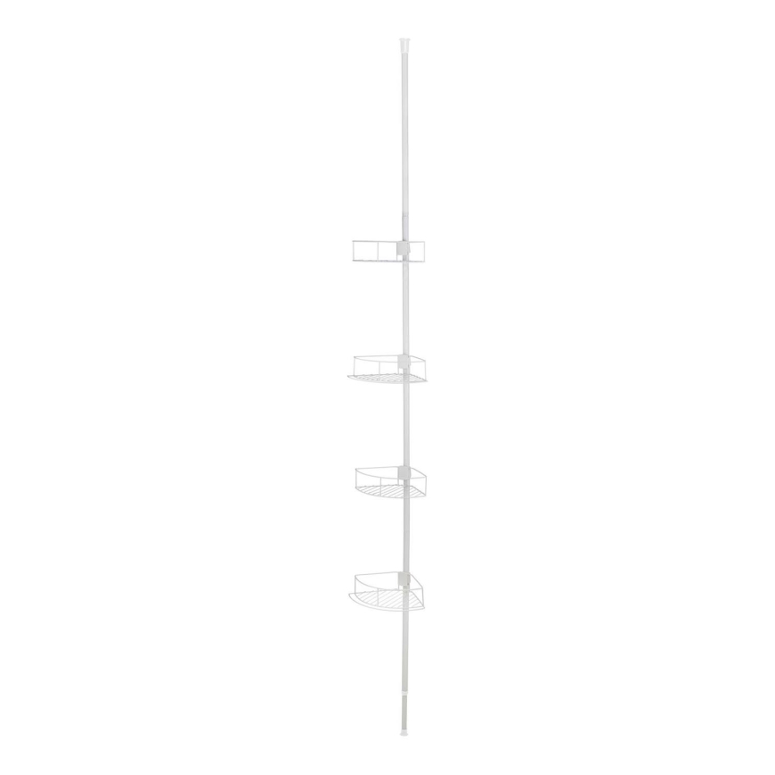 WENKO 26015100 - Poliță de colț DOLCEDO, 31 x 230 cm, inox/alb