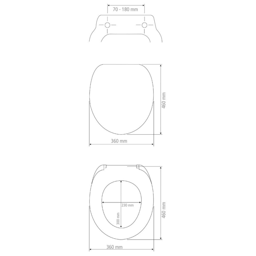 WENKO 26030100 - Capac WC GALATI 46x36 cm antracit