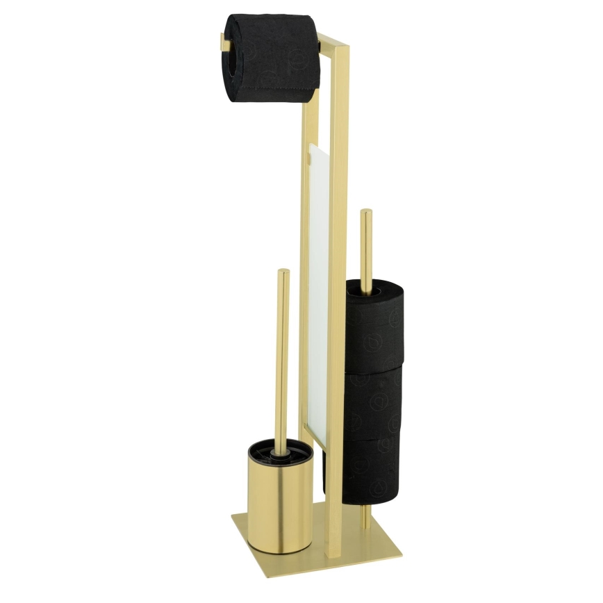 WENKO 26034100 - Set WC RIVALTA 18x70 cm, inox/auriu/alb/negru