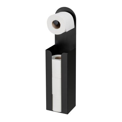 WENKO 26059100 - Suport pentru role AGIRA 12x54 cm, negru