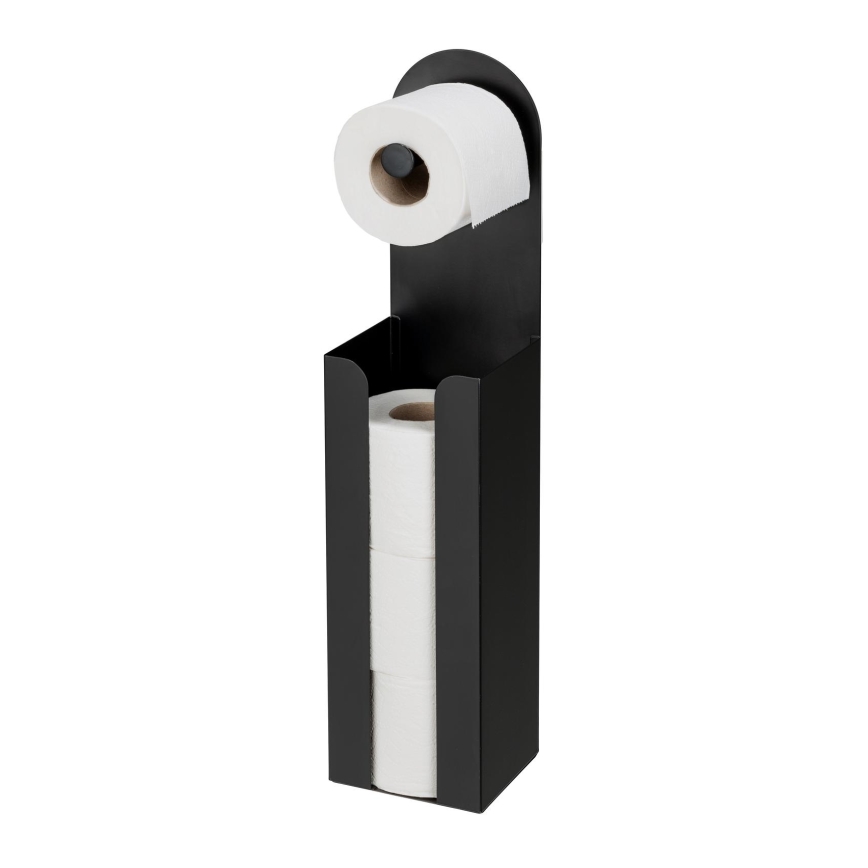 WENKO 26059100 - Suport pentru role AGIRA 12x54 cm, negru