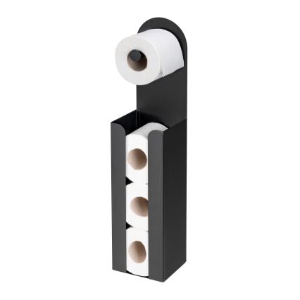 WENKO 26059100 - Suport pentru role AGIRA 12x54 cm, negru