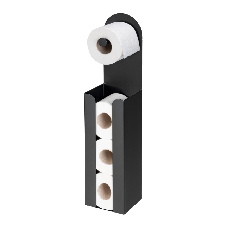 WENKO 26059100 - Suport pentru role AGIRA 12x54 cm, negru