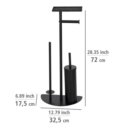 WENKO 26060100 - Set WC COSENZA, 32,5 x 72 cm, negru