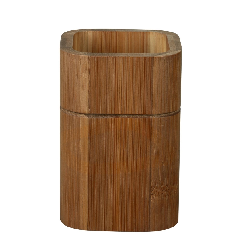 WENKO 26101100 - Suport pentru periuțe de dinți SERRO, 7,5 x 11 cm, maro