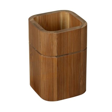 WENKO 26101100 - Suport pentru periuțe de dinți SERRO, 7,5 x 11 cm, maro