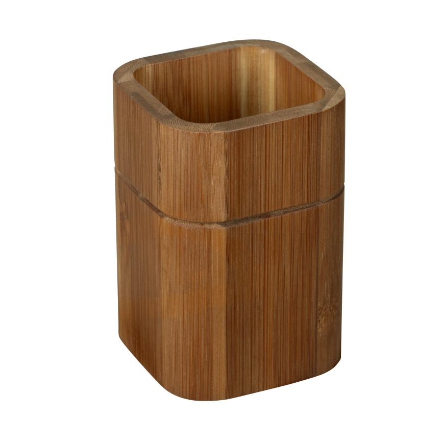 WENKO 26101100 - Suport pentru periuțe de dinți SERRO, 7,5 x 11 cm, maro