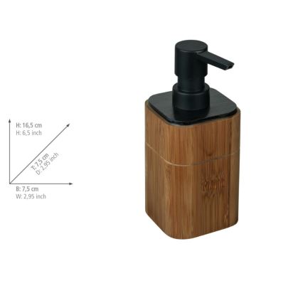 WENKO 26102100 - Dozator de săpun SERRO 7,5x16,5 cm maro/negru