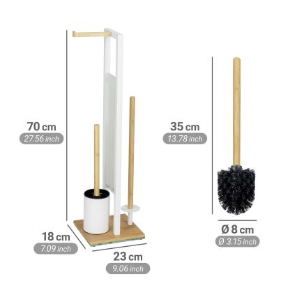 WENKO 26214100 - Set pentru WC RIVALTA 18x70 cm maro/alb