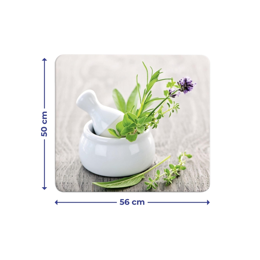 WENKO 2712940500 - Placă de acoperire pentru alimente 56 x 50 cm, multicoloră/transparentă