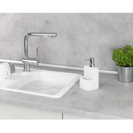 WENKO 3620115100 - Dispenser de săpun FESTIVAL, 10 x 18 cm, alb