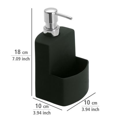WENKO 3620117800 - Dozator de săpun FESTIVAL 10 x 18 cm, negru