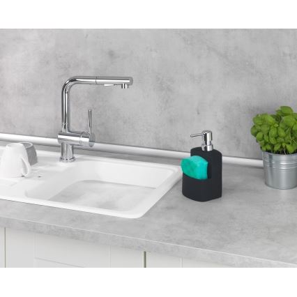 WENKO 3620117800 - Dozator de săpun FESTIVAL 10 x 18 cm, negru