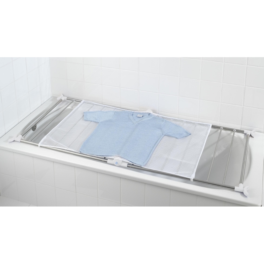 WENKO 3772020100 - Uscător de rufe PROFI 65x150 cm inox/argintiu/alb