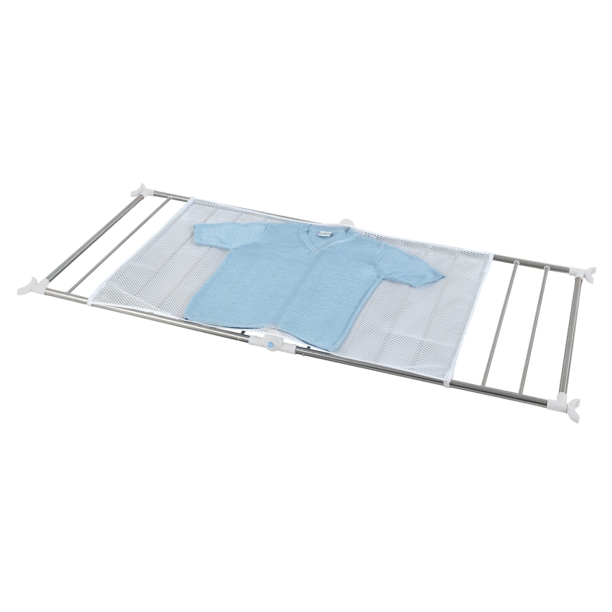 WENKO 3772020100 - Uscător de rufe PROFI 65x150 cm inox/argintiu/alb