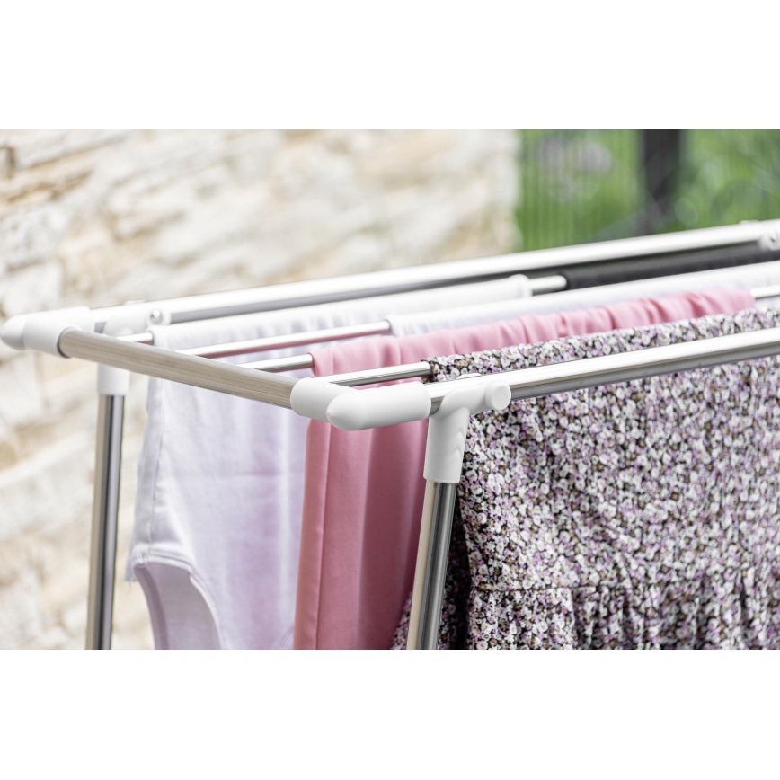 WENKO 3774020100 - Uscător de rufe PROFI SINGLE 87 x 79 cm, inox/argintiu/alb