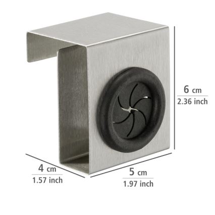 WENKO 4368060100 - Cârlig PUSH 5x6 cm argintiu/negru