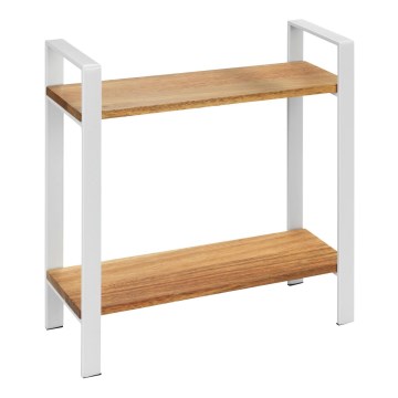 WENKO 53024100 - Poliță LOUISA, 32 x 33 cm, alb/maro