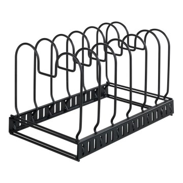WENKO 53149100 - Suport pentru capace și tigăi, 18 x 18 cm, negru