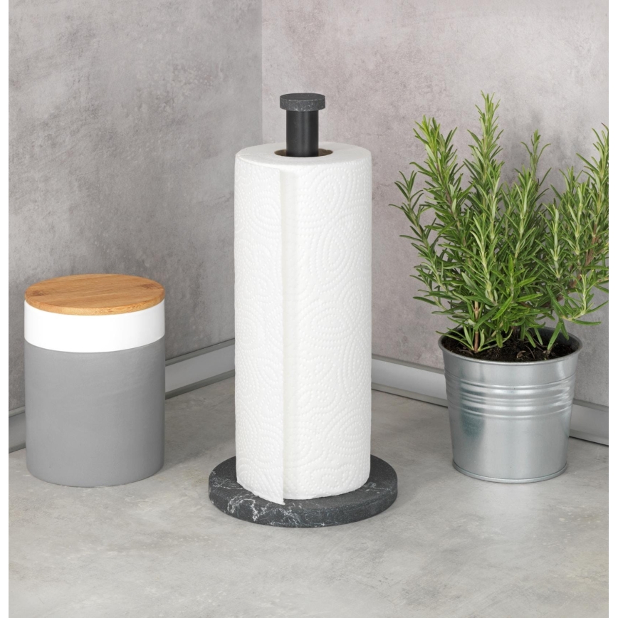 WENKO 53212100 - Suport pentru prosoape 15x32 cm negru