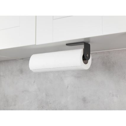 WENKO 53214100 - Suport NIO pentru role, 27,5 x 7 cm, negru