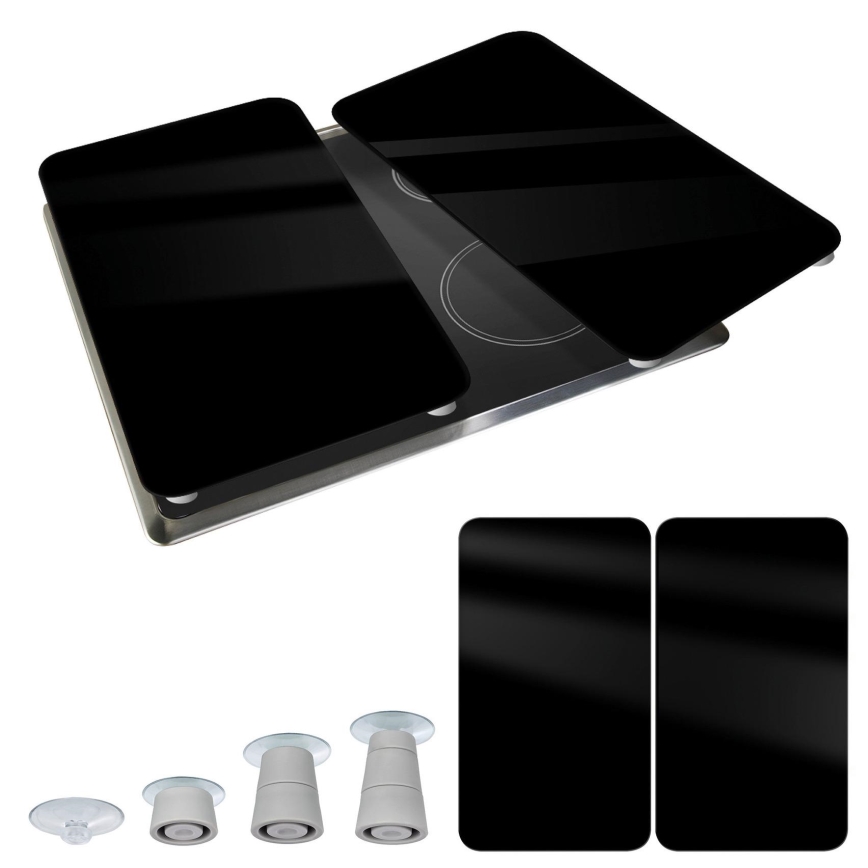 WENKO 53898100 - Placă de protecție 52x30 cm negru/gri/transparent