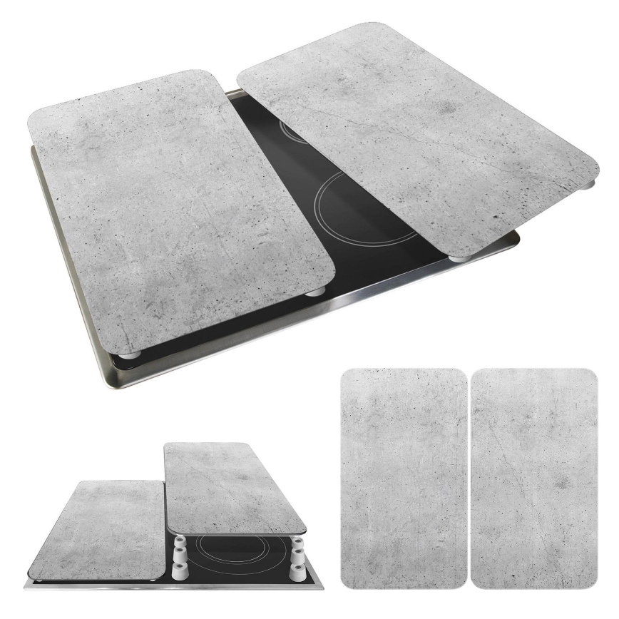 WENKO 53906100 - Capac pentru plită 30 x 52 cm, gri/transparent