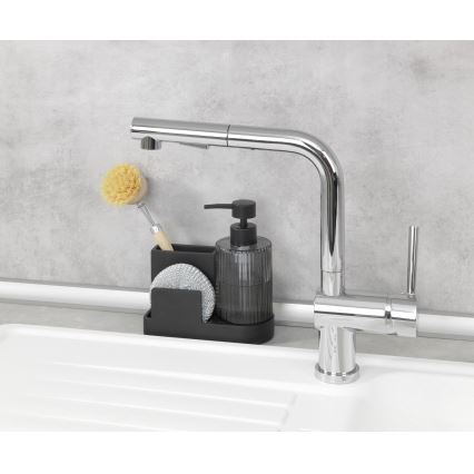 WENKO 54654100 - Organizator PINA, 16 x 17 cm, negru