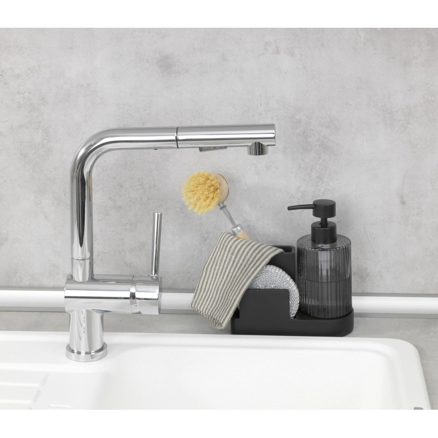 WENKO 54654100 - Organizator PINA, 16 x 17 cm, negru