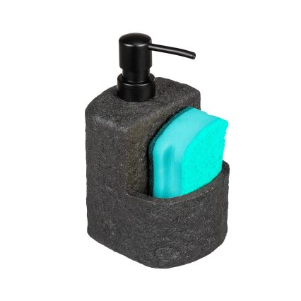 WENKO 54667100 - Dozator de săpun FESTIVAL, 10,5 x 18 cm, negru