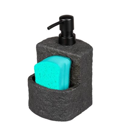 WENKO 54667100 - Dozator de săpun FESTIVAL, 10,5 x 18 cm, negru