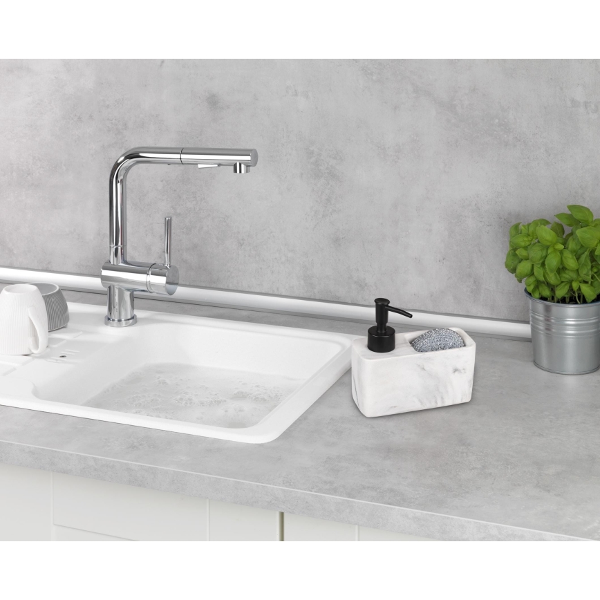 WENKO 54668100 - Dozator de săpun RESA 14,5x14,3 cm alb/negru