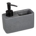 WENKO 54669100 - Dozator de săpun RESA, 14,5 x 14,3 cm, gri/negru