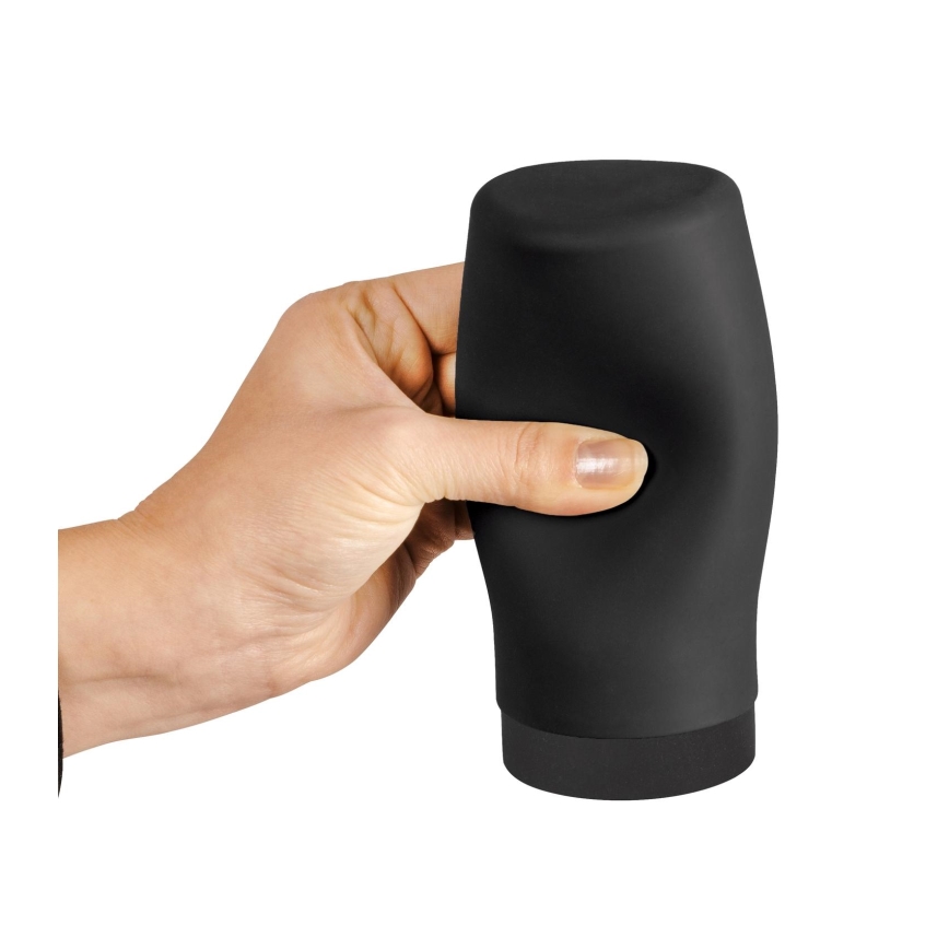 WENKO 54675100 - Dozator de săpun EASY SQUEEZ-E, 6 x 14 cm, negru