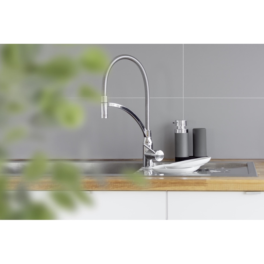 WENKO 54735100 - Stație de curățare EASY SQUEEZ-E, 15 x 18 cm, gri/gri