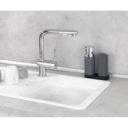 WENKO 54735100 - Stație de curățare EASY SQUEEZ-E, 15 x 18 cm, gri/gri