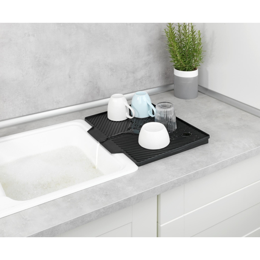 WENKO 54771100 - Scurgător pentru vase NELIA, 34 x 40 cm, negru